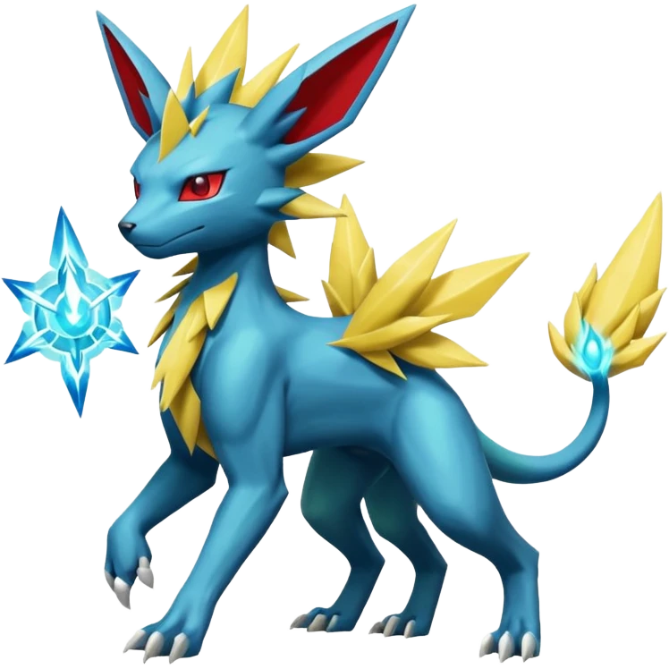 Salamence-Zygarde-Electrike-Jolteon-Manectric-Fakémon-fusion, full body emoji