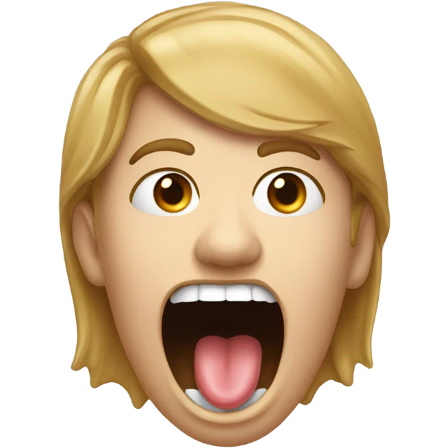 Person mewing emoji