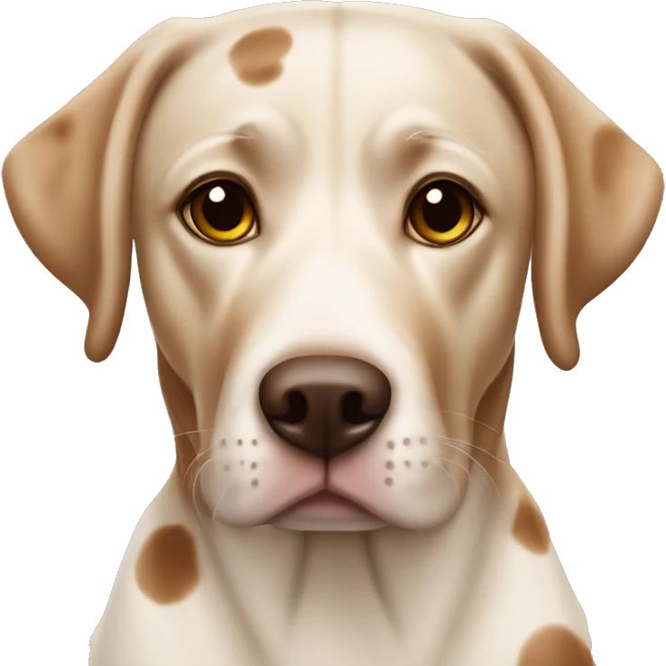 brown and white spotted lab emoji