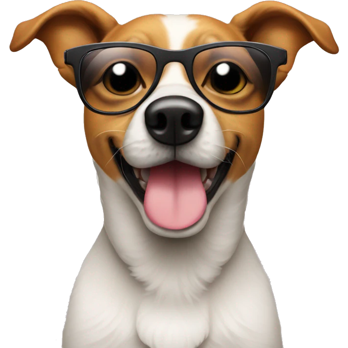 Hund mit einer Sonnenbrille  emoji