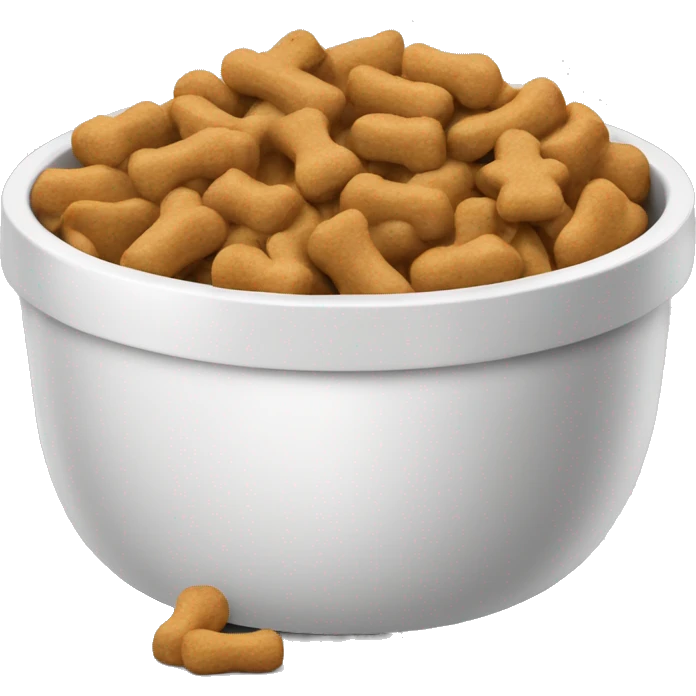 Dog food bowl with treats  emoji