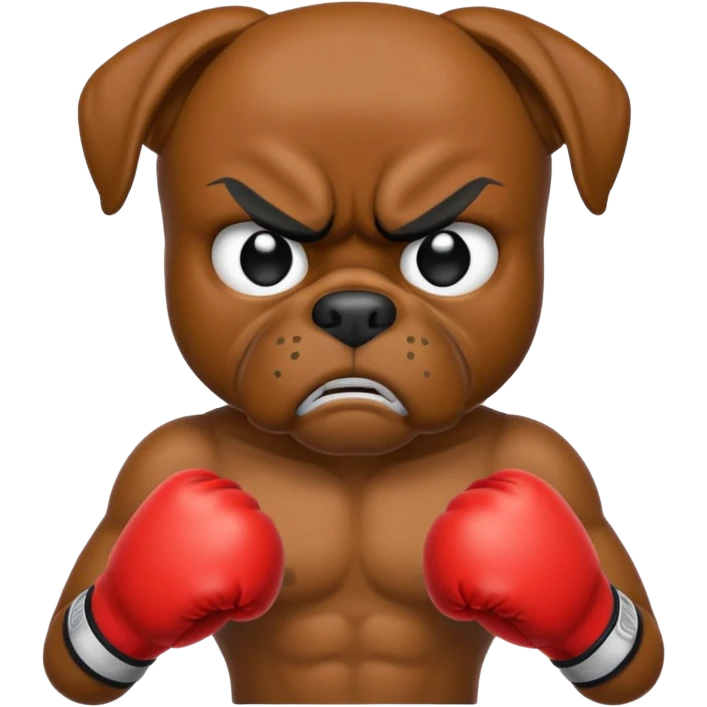 black angry boxer  emoji