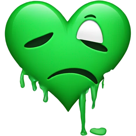Broken green heart emoji