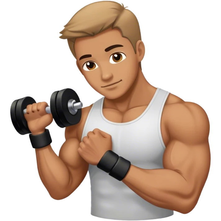 man weighted wrist curl emoji