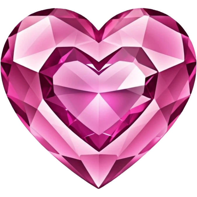 glitter pink crystal heart emoji
