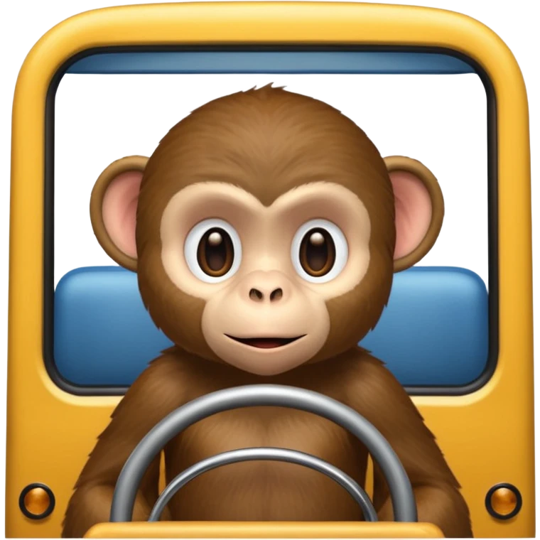 Monkey in a bus emoji