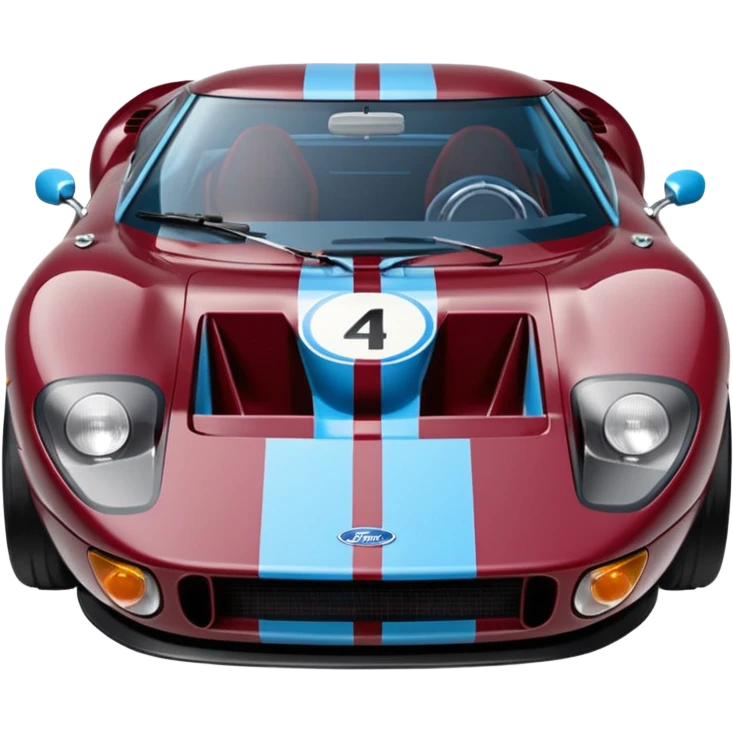 Ken miles’ ford gt 40 claret and blue emoji