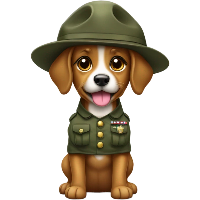 Cachorro soldado emoji
