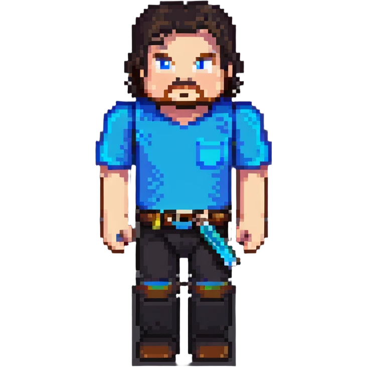 Jack Black as a Minecraft character emoji
