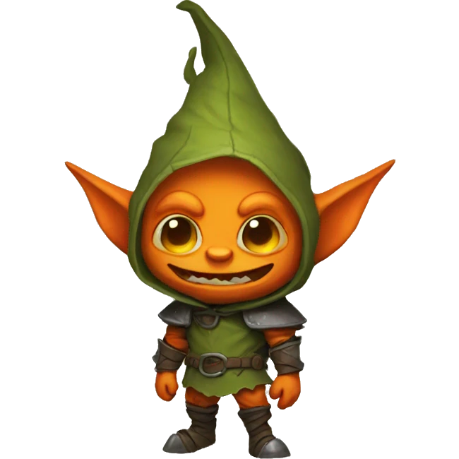 Cute Orange Goblin emoji