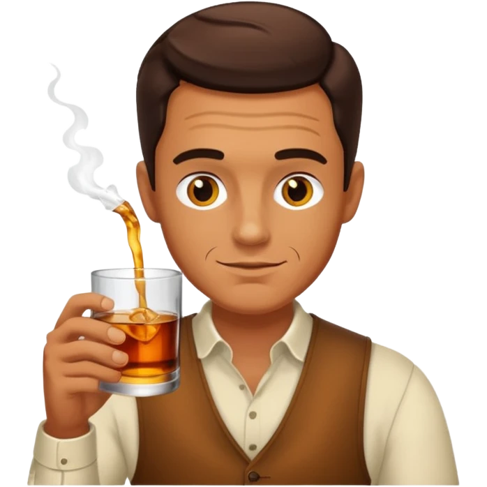 Man and wisky emoji