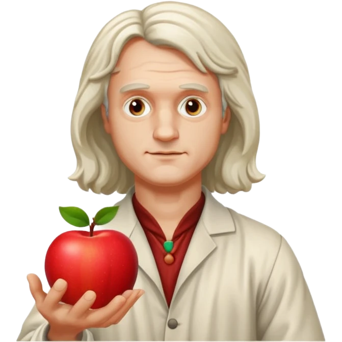 isaac newton hold an apple emoji