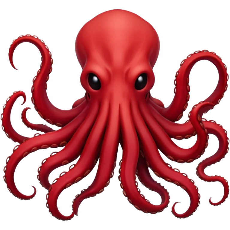 Red The Mind Flayer without face emoji