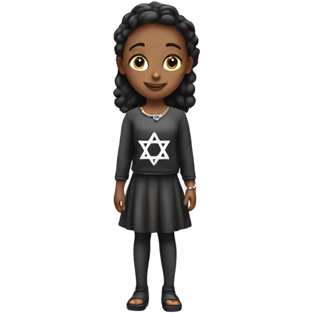 Girl wearing a Star of David necklace  emoji