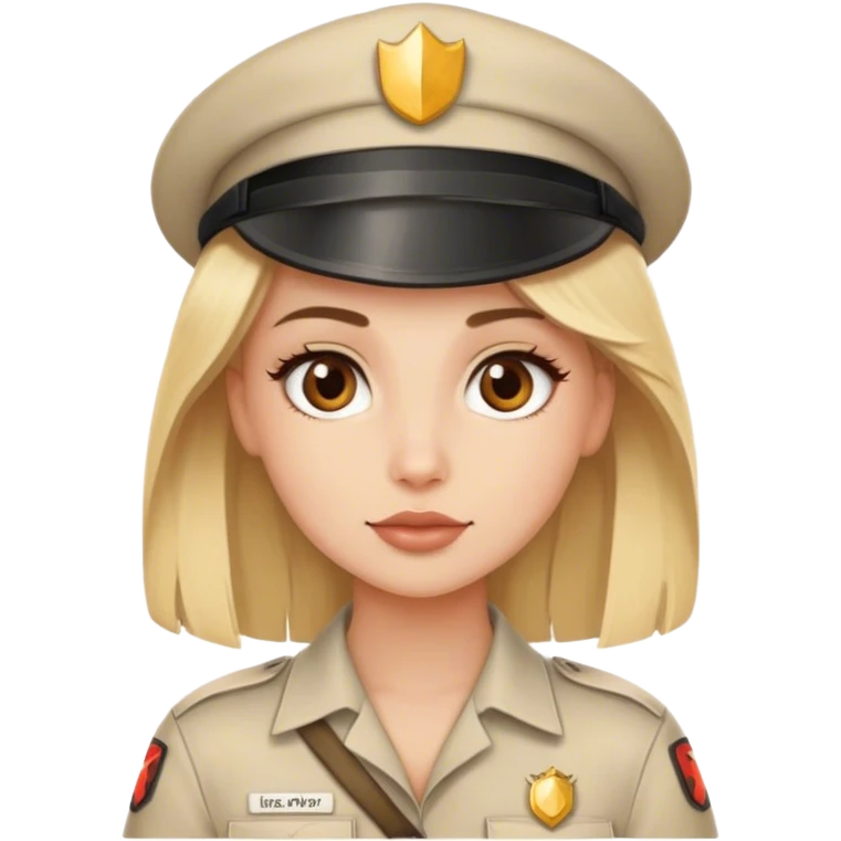 Blonde model with brown eyes, zookeeper emoji