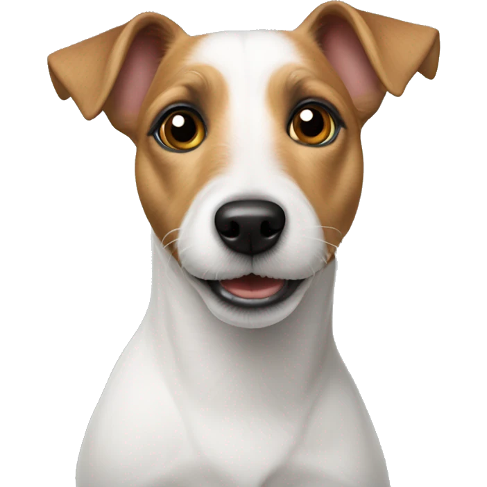 White jack Russell terrier  emoji