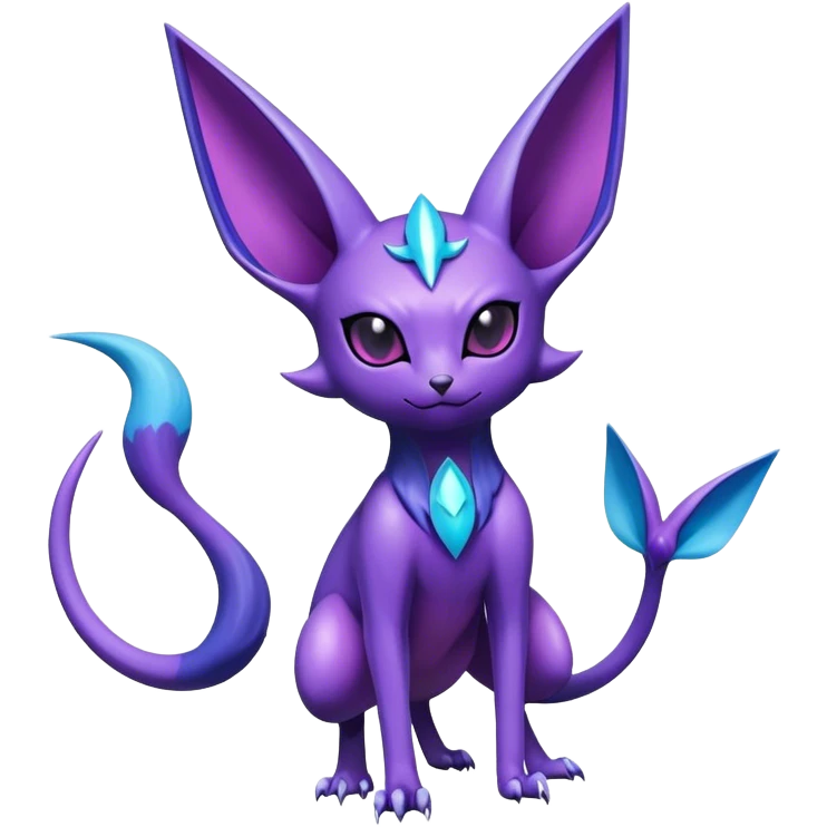 Cool Edgy Shiny Noibat-Espeon-hybrid  full body emoji