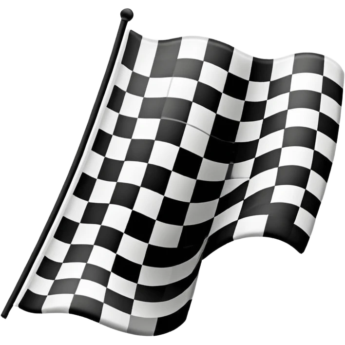 finish line with checkered flag emoji