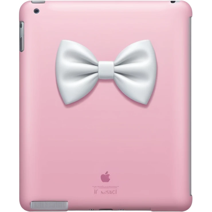 Baby pink iPad with bow on the back emoji