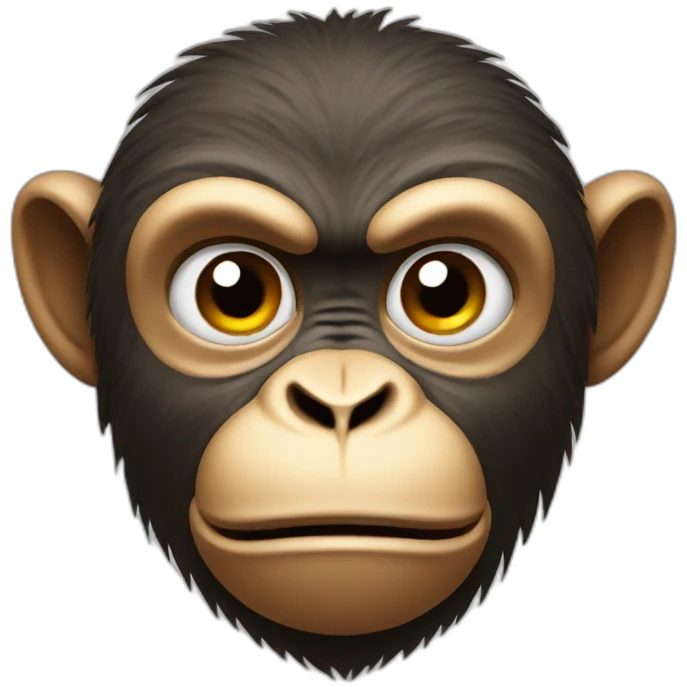Angry looking monkey emoji