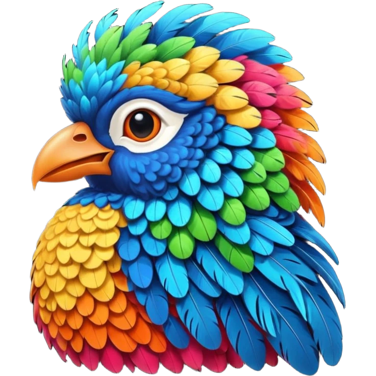 bird with curly hair emoji