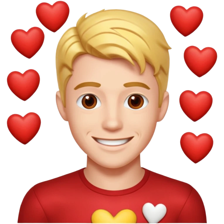 Barry Allen with love hearts emoji