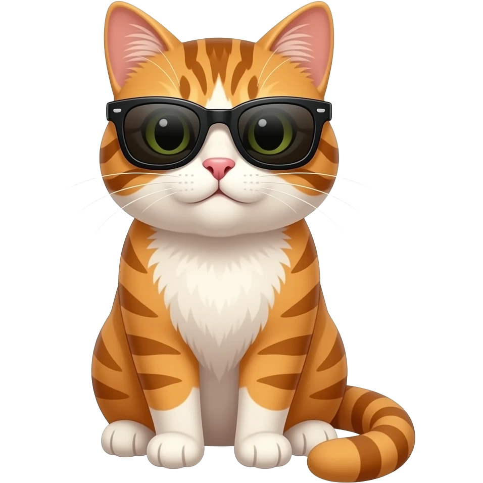 Cat wearing sunglasses emoji