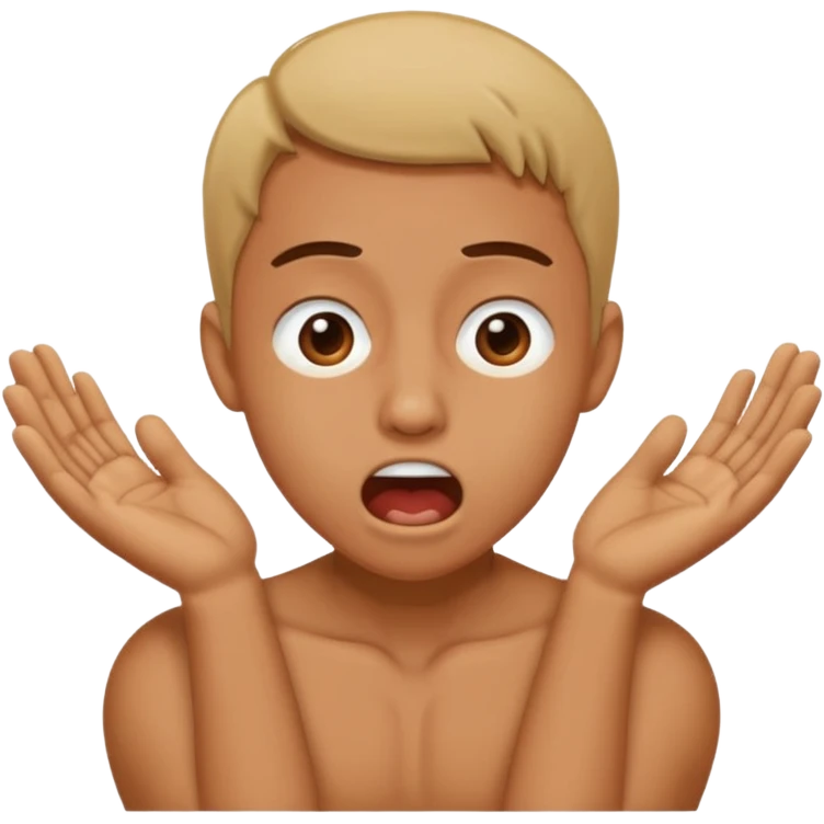 a person doing the choking emote emoji