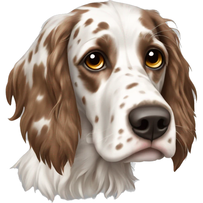 brown and white english setter emoji