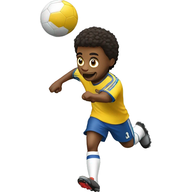 criança jogando bola emoji
