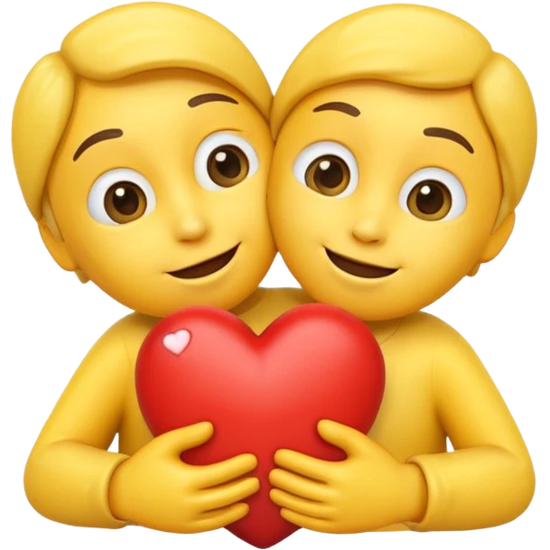 make an emoji hugging a heart emoji