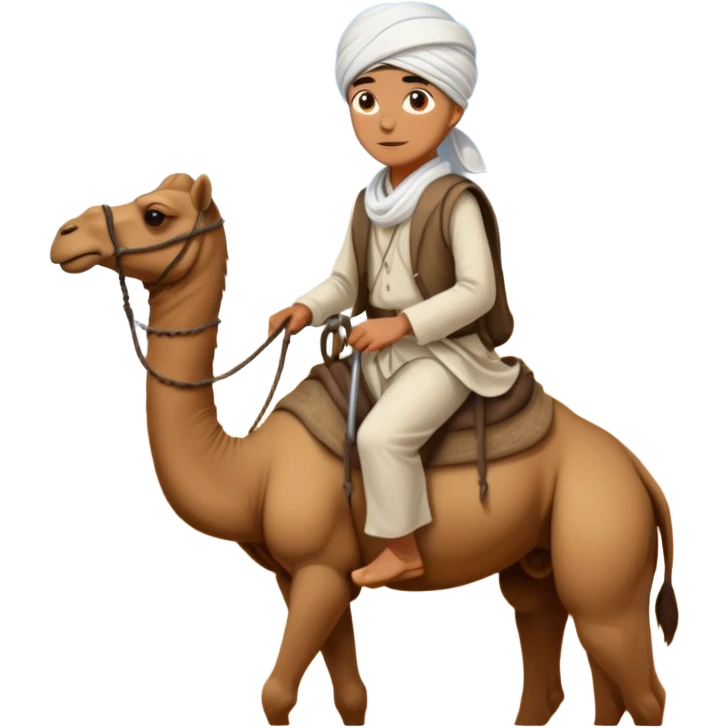 Desert Nomad Traveler with camel emoji