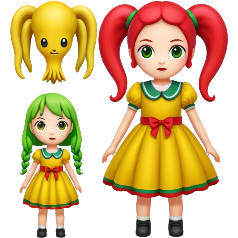 Squid Game giant doll from Red Light Green Light game emoji