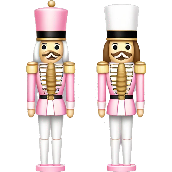 Light Pink and white themed nutcrackers  emoji