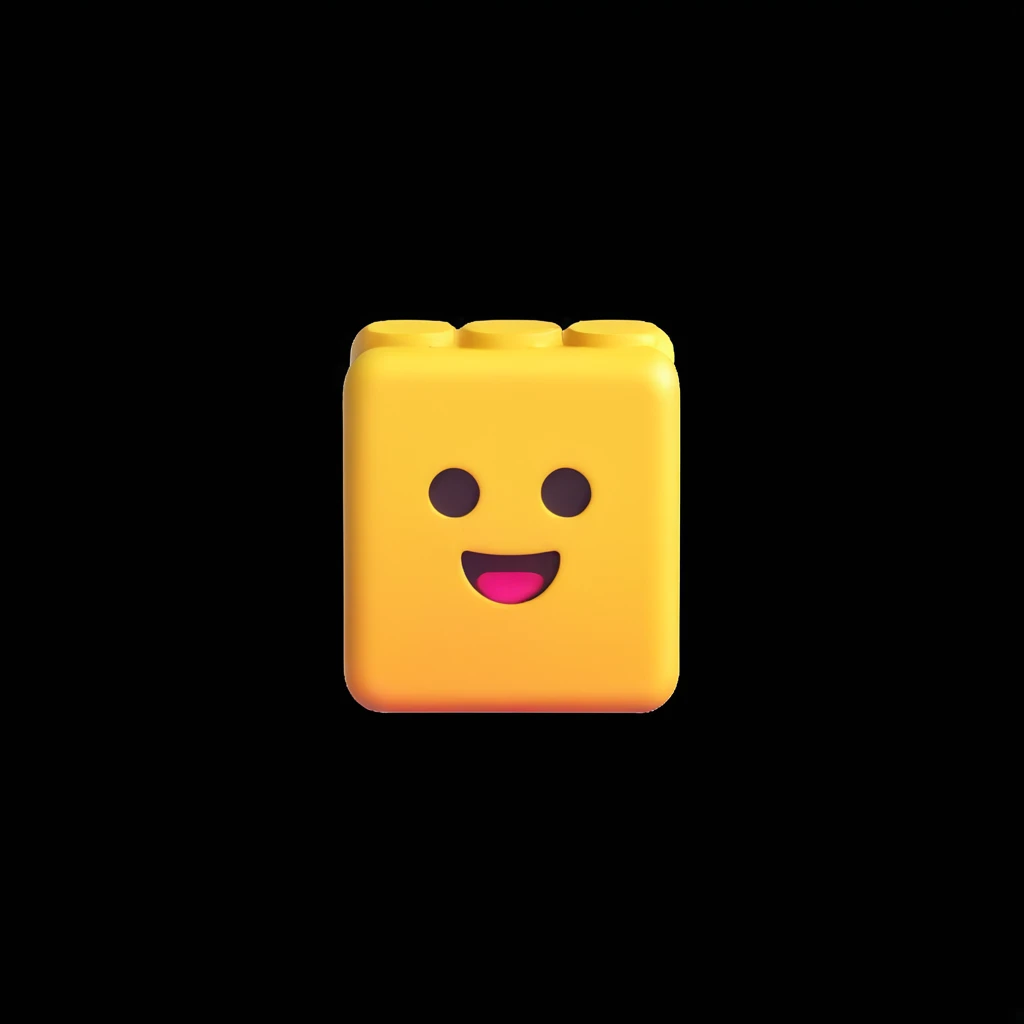 A sugar brick emoji in 3D emoji style. emoji
