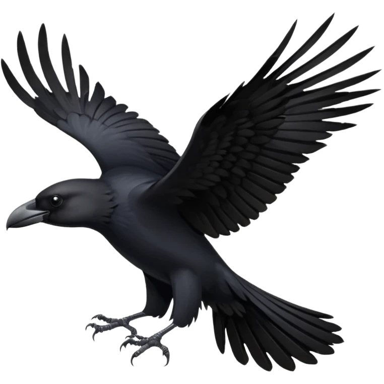 flying crow emoji