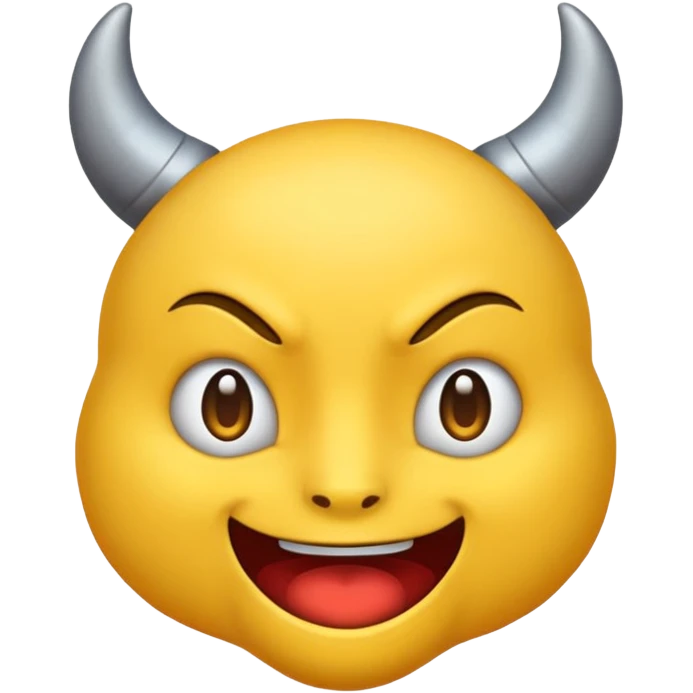 😈 this emoji but yellow and no horns emoji
