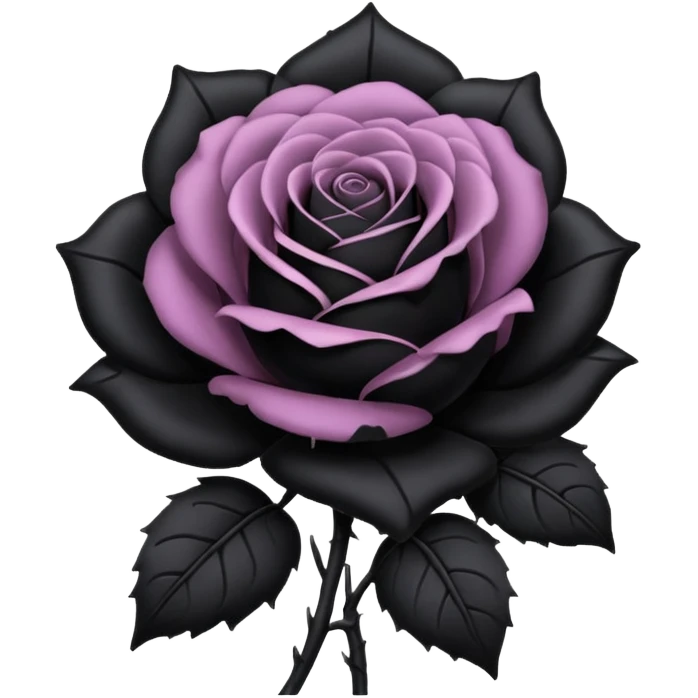 pastel goth black rose emoji