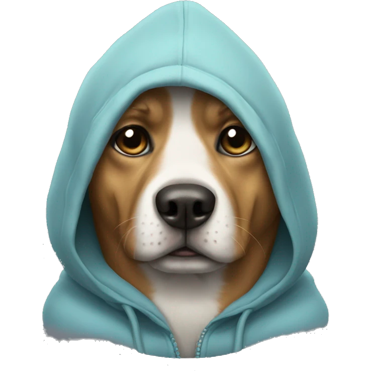 dog wearing a hoodie emoji
