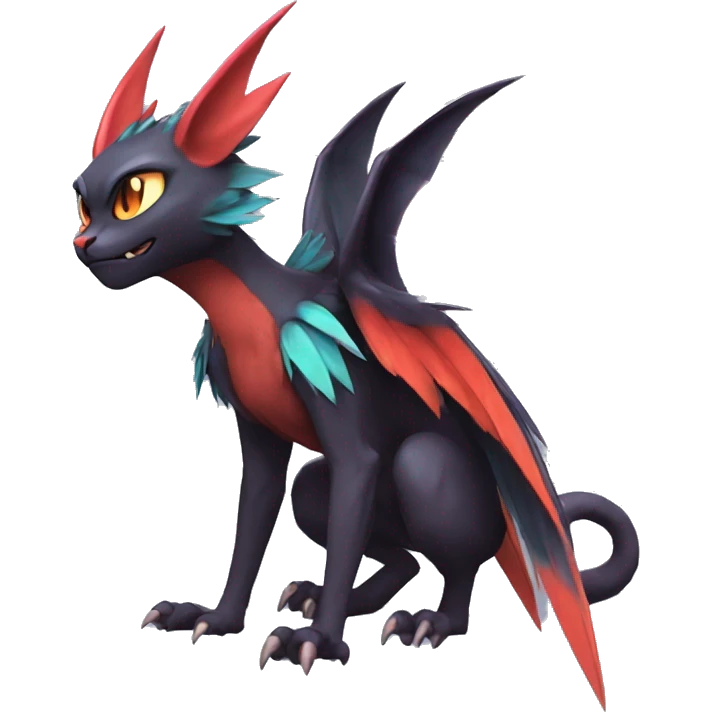  Kawaii Edgy Cool Beautiful Noivern-Nargacuga-Litten full body emoji