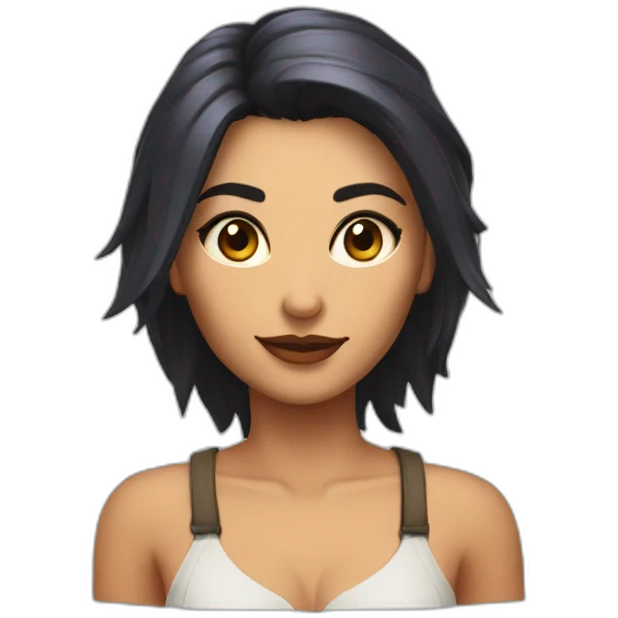 morena skin with wolfcut emoji