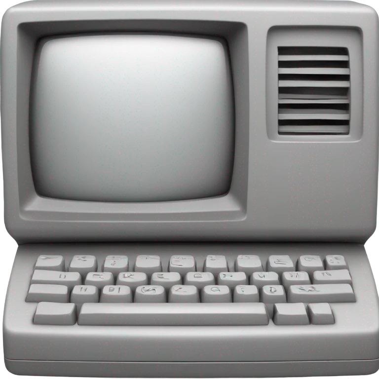first macintosh computer with "hello" screen emoji