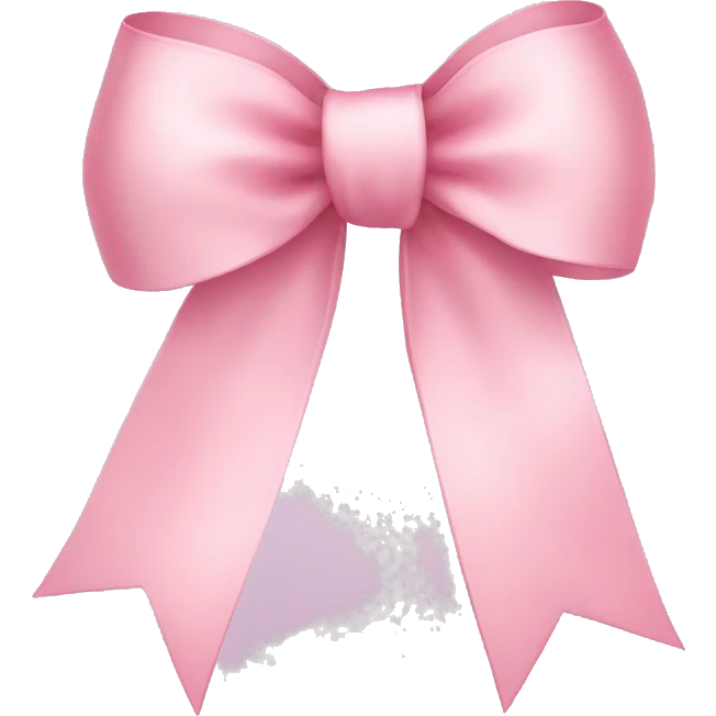 light pink ribbon bow emoji