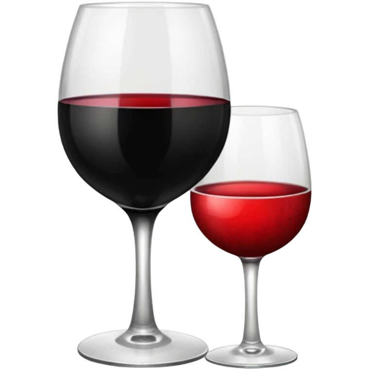 Black color background with wine glass and lipstick stain emoji