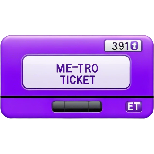 Parisien metro purple ticket  emoji