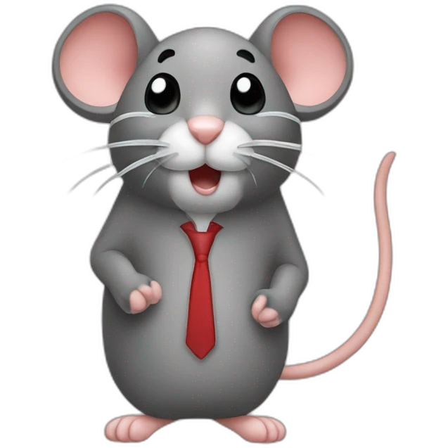 Mouse call by phone emoji