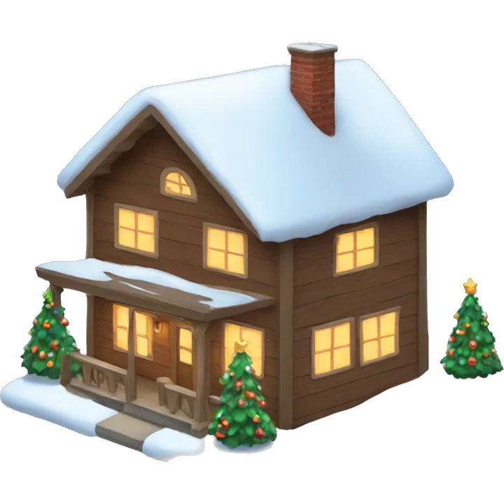 christmas cozy house emoji