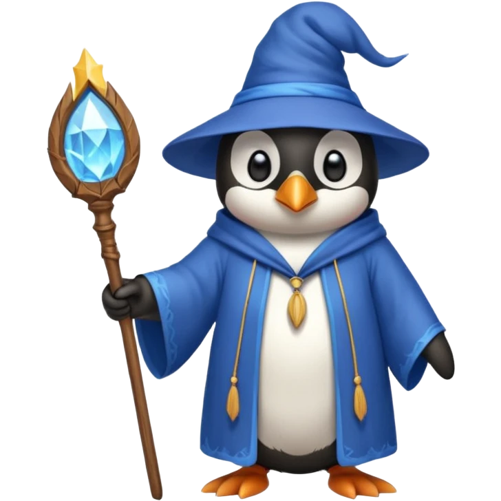 Penguin Wizard emoji