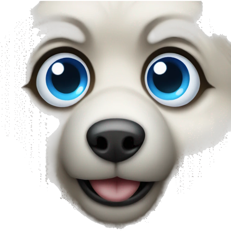 siberian hoskey with blue eyes emoji