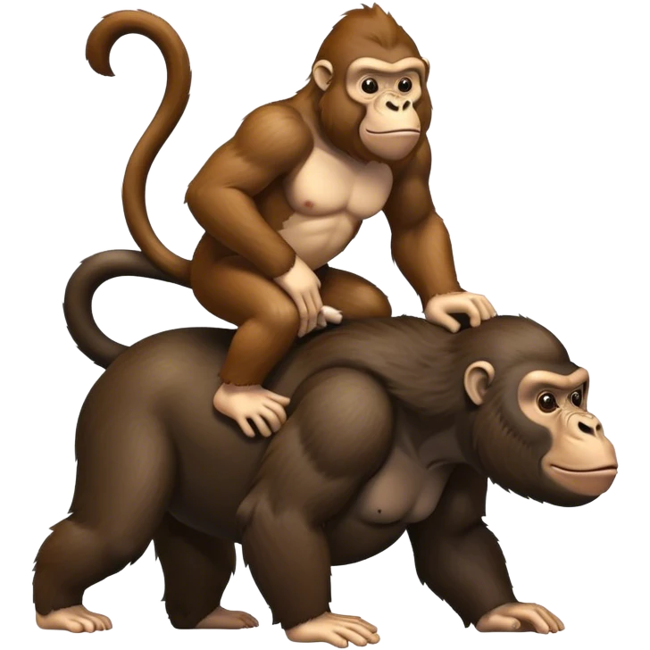 Monkey on a gorilla emoji